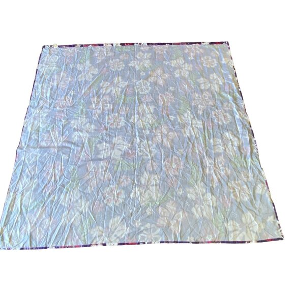 Floral Shower Curtain 72"x69" Purple Hibiscus Pattern Polyester Bathroom Decor - Picture 6 of 6